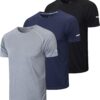 Gaiatiger 3 Pack Mens T-Shirts Quick Dry Short Sleeve T-Shirts Moisture Wicking Active Athletic Running Tops Men Work Shirts