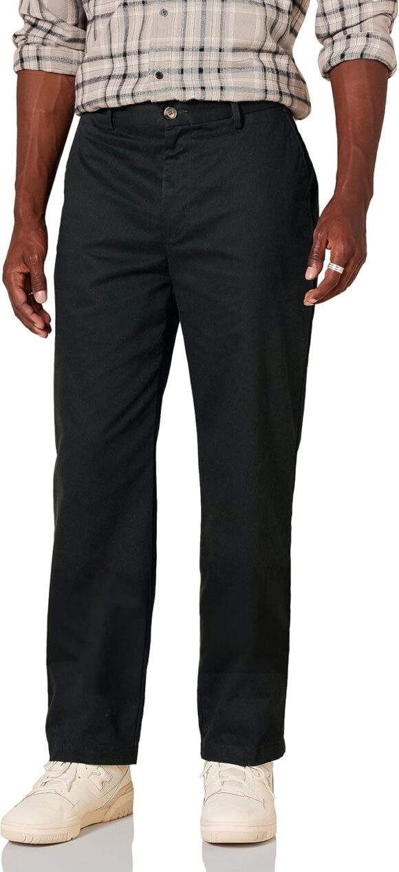 Amazon Essentials Men's Classic-Fit Wrinkle-Resistant Flat-Front Chino Trouser (Available in Big & Tall)