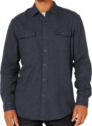 Amazon Essentials Men's Regular-Fit Long-Sleeve Two-Pocket Flannel Shirt