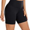 CRZ YOGA Womens Butterluxe 6'' Yoga Shorts - High Waisted Workout Gym Leggings Running Spandex Biker Shorts