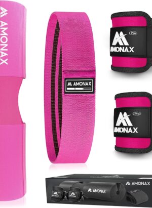 AMONAX Barbell Squat Pad, Extra Thick Foam Padding for Neck & Shoulder Support, Heavy Duty Gym Fitness Workout Cover for Women Hip Thrusts, Weight Lifting and Heavy Squats