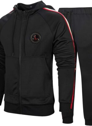 AOTORR Mens Tracksuit Set Hoodie Top Jogging Bottoms Casual Full Zip Joggers Sports Sweatsuit with Pockets