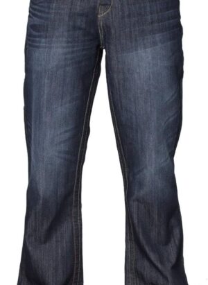 APT Mens Basic Blue Bootcut Wide Leg Flared Work Casual Jeans Big