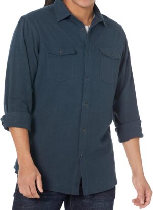 Amazon Essentials Men's Regular-Fit Long-Sleeve Two-Pocket Flannel Shirt