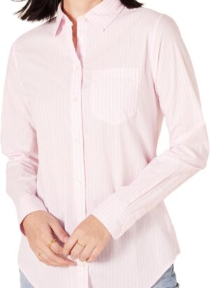 Amazon Essentials Women's Classic-Fit Long-Sleeve Button-Down Poplin Shirt