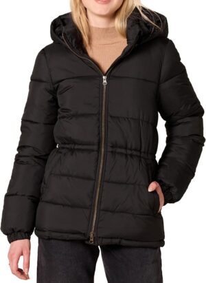 Amazon Essentials Women's Heavyweight Puffer Jacket with Drawstring Waist