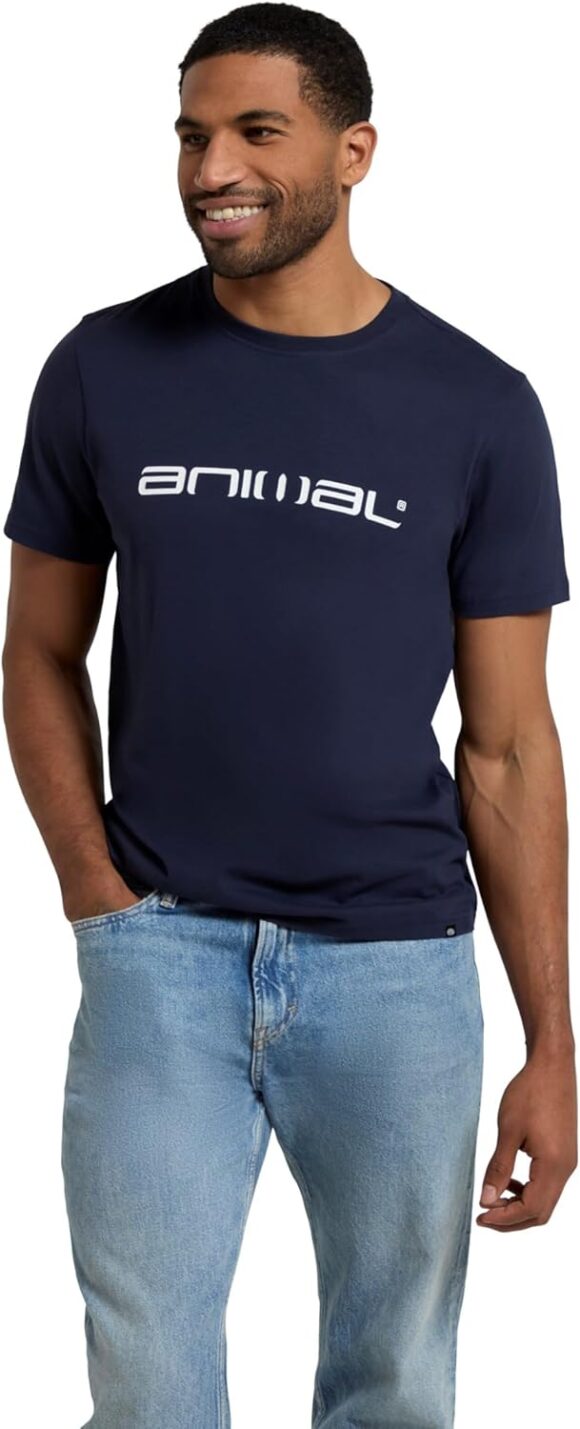 Animal Classico Mens Cotton T-Shirt - Stylish, Lightweight & Breathable Tee in Soft - for Autumn Winter Beach, Holiday & Travel