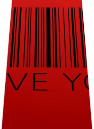 BestIdeas Yoga Mat Love You Bar Code for Yoga, Pilates, Floor Exercise Men Women Girls Boys Children Beginner Non-slip Design