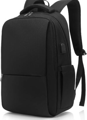 Besttravel Laptop Backpack, Business Travel Backpack with Charging Port, Water Resistant Laptop Rucksack, Anti-Theft Backpack for Men Women, Fits 15.6-inch Laptop School Bag