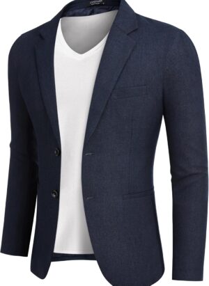 COOFANDY Men's Blazer Casual Slim Fit Sport Coats Two Button Lightweight Suit Jacket