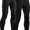 DANISH ENDURANCE Compression Tights, Running, Gym & Workout, Quick Dry, for Men, 2-Pack