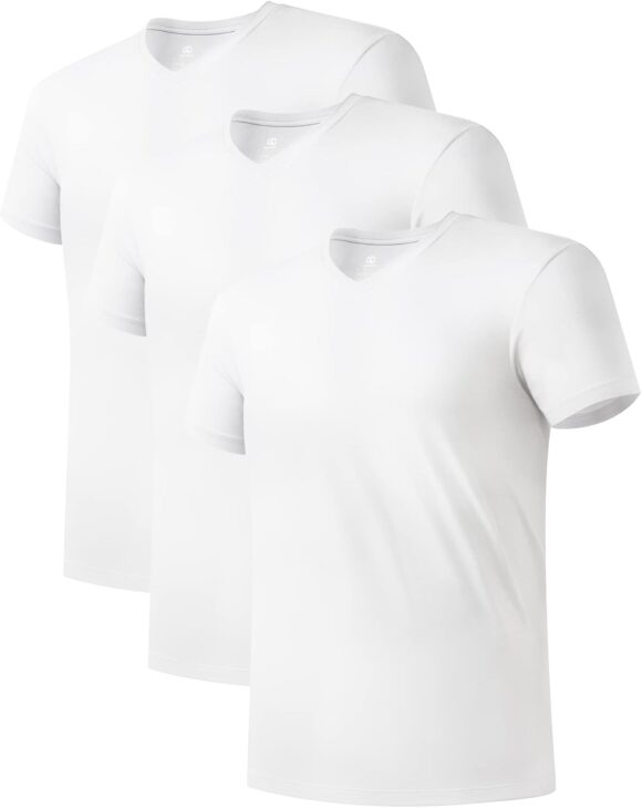 DAVID ARCHY Men's Vests Undershirts with Ultimate Soft Multiple Pack Short Sleeve Underwear Vests