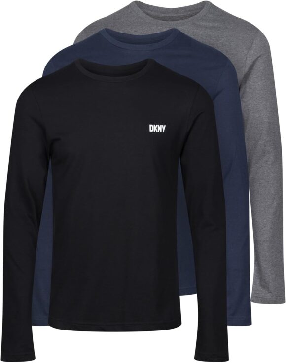 DKNY Men's Long Sleeved Slim Fit Top T-Shirt