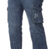 ENZO Mens Designer Cargo Combat Jeans Denim Pants All Waist Sizes