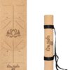 Eco-Friendly Yoga Mat | Cork + Natural Rubber | Includes Carrying Strap | Non Slip Exercise & Fitness for Home Workout