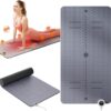 Electric Heated Yoga Mat, TPE Soft Exercise Mat Non-slip Training Mat, 8mm Thicken workout mat Fitness Mat, Temperature Adjustable 10-60℃, 1-12H Timer, 183 x 66 x 0.8 cm gray