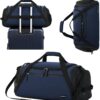 FIORETTO Mens Sports Gym Bag with Wet Pocket & Shoe Compartment,Travel Duffle Bag Overnight Bag with Padded Shoulder Strap, Water-Resistant Sports Holdall for Swimming