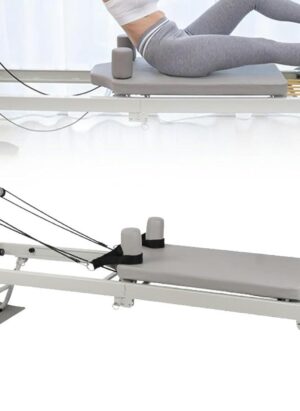 FKINGLRK Home Pilates Reformer Machine, Pilates Exercise Equipment, Three Adjustable Modes Reformer Core Bed, for Home Gym Women Yoga Workout Indoor