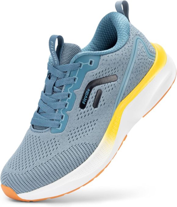 FitVille Wide Fit Trainers for Men Arch Support Road Running Shoes Lightweight Breathable Athletic Sneakers for Gym Fitness Jogging Walking