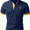 GNRSPTY Mens Short Sleeve Polo Shirts Classic Giraffe Embroidery Golf Tennis T-Shirt