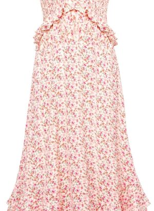 GRACE KARIN Summer Dresses for Women UK Sleeveless Floral Dresses Smocked A-line Flowy Beach Casual Dresses