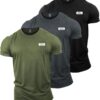 GYMTIER Men's Gym T-Shirt - 3 T-Shirt Bundle - Bodybuilding Training Top