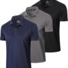 Gaiatiger 3 Pack Mens Polo Shirts Short Sleeve Quick Dry Lightweight Golf Casual Collared Tops Breathable Moisture Wicking Work Shirts