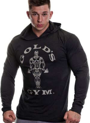 Gold's Gym Men's Workout Training Hooded Long Sleeve Sweat Top