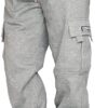 Halfword Mens Loose Fleece Cargo Trousers Casual Gym Jogging Bottoms Lightweight Joggers Sweatpants