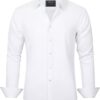 J.VER Men's Long Sleeve Plain Stretch Dress Shirt Casual Non Iron Business Formal Shirt S-6XL