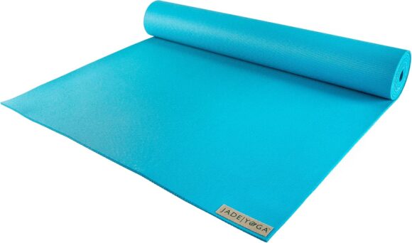 JadeYoga Harmony Yoga Mat - Durable & Thick Gym Fitness Mat, Non-Slip Natural Rubber Yoga Mat - Home Exercise & Stretching Mat, Workout Mat - Yoga, Pilates & Meditation for Women & Men