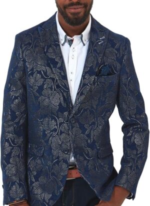 Joe Browns Men's Silver Jacquard Suit Jacket Blazer