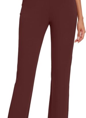 KICZOY Women Pencil Pants Office Dress Stretch Business Trousers Pull On Pants with Pockets Wear to Work Casual