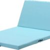 KaRaDaStyle Gymnastics Mat 4-Folding Stretch Mats 71"x31"x2" Exercise Muscle Training Children Play Horizontal Bar Mat Yoga Sports Soundproof Home Use (AquaBlue/4-fold)