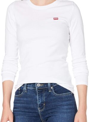 Levi's Women's Long-Sleeve Baby Tee T-Shirt