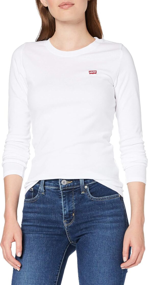 Levi's Women's Long-Sleeve Baby Tee T-Shirt