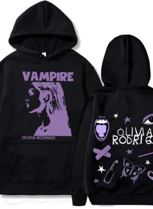 MUOUEAOU Hoodie Olivia Rodrigo Printed Women Hooded Sweatshirt for Unisex Autumn Winter Drawstring Fleece Lined Sweatshirt Kangaroo Pocket Large Size Thin Streetwear
