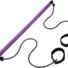 MYYINGELE Pilates Bar Kit, Exercise Resistance Band for Home Gym Workout, Portable Anti-Slip Pilates Stick Elastic Rope Foot Loops for Indoor Yoga Muscle Stretch Body Shape