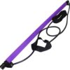MYYINGELE Pilates Stick Bar Kit With Resistance Band, Portable Yoga Rod With Foot Loop Sports Exercise Fitness Equipment Chest Expander Arm Puller For Home Gym Bodybuilding Workout