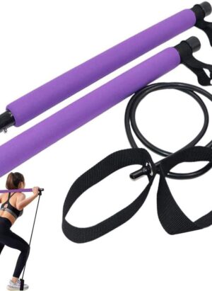 MYYINGELE Resistance Band, Yoga Pull Rod Chest Expanding Fitness Workout Pilates Bar Squat Exercise Elastic Bands Use for Home Workout