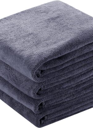 Meng Jiaran Gym Towels, 4 Pack 35cm X75cm Microfibre Sports Towels, Fast Drying & Absorbent Workout Sweat Towels for Travel, Gym Fitness, Camping-Grey