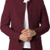 Mens Casual Suit Blazer Jackets Stand Mandarin Collar Lightweight Lined Sport Coats Business Coats