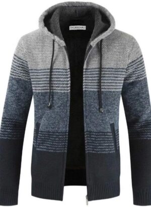 Men's Hoodie Knit Knitwear Sweatshirt Sweater Jacket Coat Mens Autumn Winter Fleece Thick Warm Hoodie Cardigan Sweater Knitwear Classic Long Sleeve Sweater Knitwear Knit Men