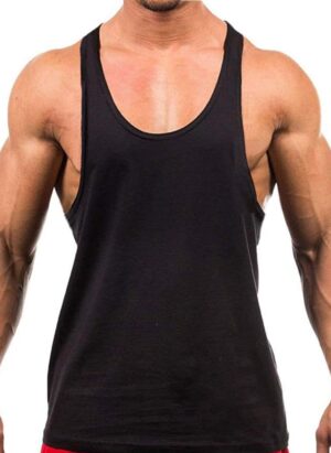 Men's Stringer Gym Tank Top Shirt Print Cotton Bodybuilding Sport Vest