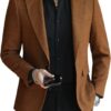 Mens Suit Blazer Jacket,One Button Dress Suit Solid Blazer Work Office Coat Casual Business