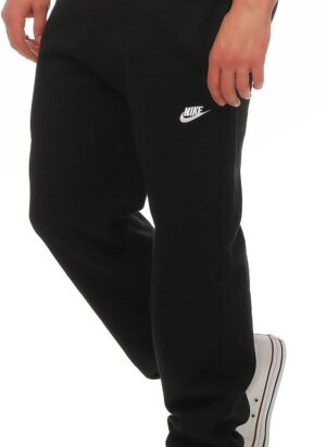 Nike Men's AW77 Cuffed Fleece Lined Joggers (Black, Grey) - 586031 - Long Length - 32 inches Inseam - Fitted - Athletic - Jogging - 3 Pockets - Machine Wash - UK XS