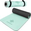 Overmont Premium TPE Yoga Mats - with carry strap - 183 x 61 x 0.8cm Extra Thick Exercise Mat - Eco Friendly Non-Slip Workout Mat Anti-Tear Pilates Mat - Gym Mats for Home for Women and Men