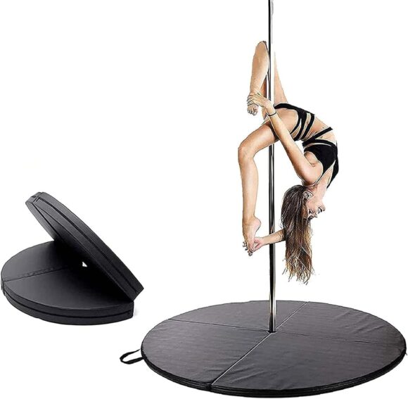 Pole Crash Mat, Pole Dance Safety Crash Mat, Yoga Exercise Safety Dancing Cushion, Fitness Gymnastics Dance Mat, Round Dance Pole Mats for Studios, Home Use