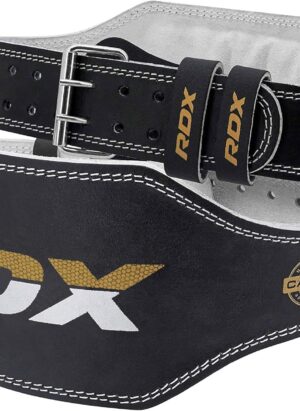 RDX Weight Lifting Belt for Fitness Gym Adjustable Leather Belt 6" Padded Lumbar Back Support Great for Bodybuilding, Powerlifting, Deadlifts Men Workout, Squats Exercise