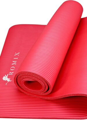 ROMIX Yoga Mat, 15 MM Thick Foam Exercise Mat, (180x60cm) Non Slip Gym Mat with Carry Bag and Strap, Workout Mat Ideal Yoga Mats for Women Men Pilates Gymnastics Meditation Home and Outdoor Fitness